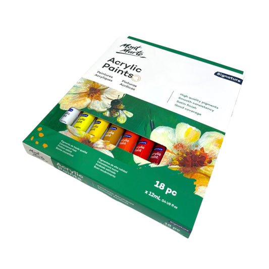 Mont Marte Acrylic Colour Paint Set Signature 12ml 18pcs
