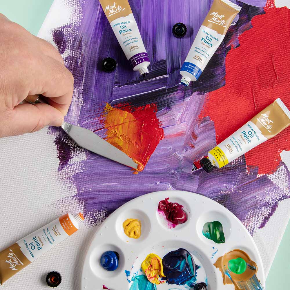 Mont Marte Water Mixable Oil Paint Set 18ml 8pcs