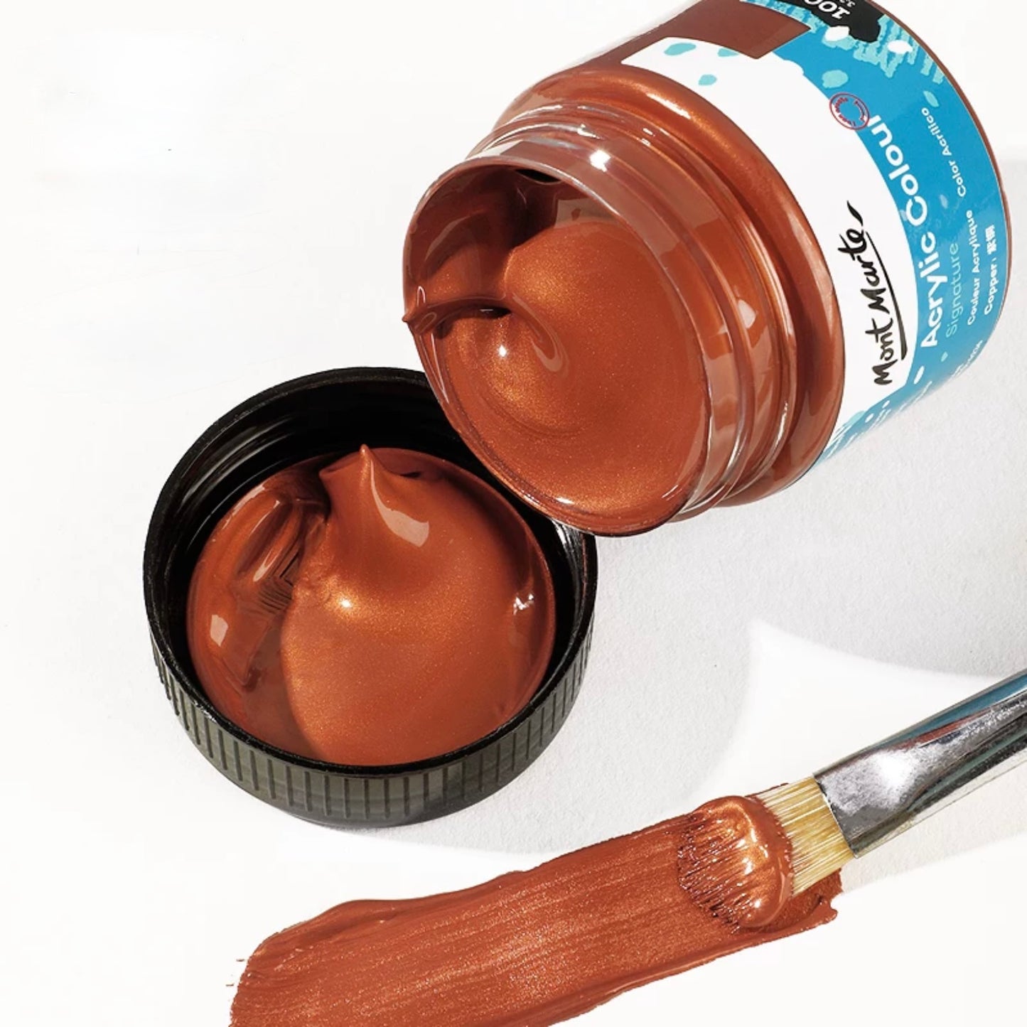 Mont Marte Gold & Silver Acrylic Paint 100ml 300ml