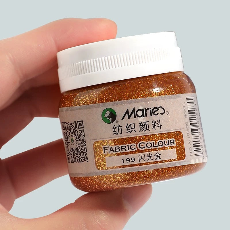 Marie’s Neon Metallic Glitter Fabric Paint 50ml