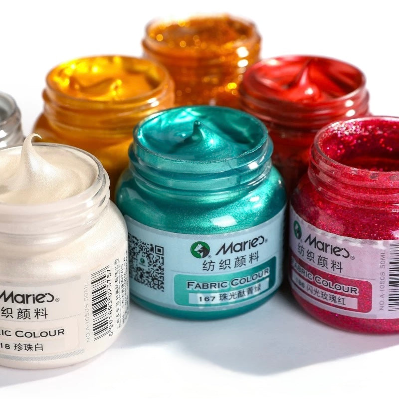 Marie’s Neon Metallic Glitter Fabric Paint 50ml