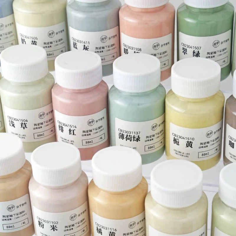 Ceramic Clay Underglaze Pottery Pastel Paint 80ml