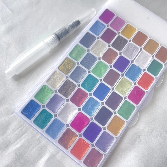 Pearlescent Watercolour Pan Set 1ml 48pcs