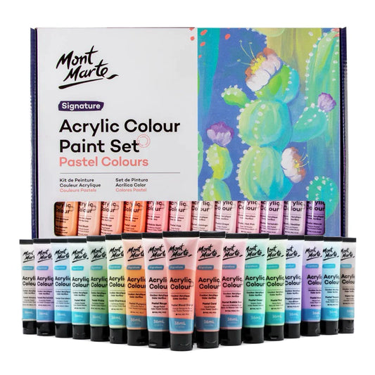 Mont Marte Pastel Acrylic Color Paint Set 36ml 48pcs