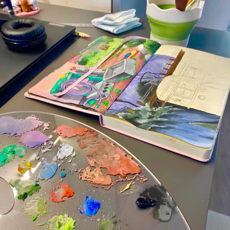 Clear Round Acrylic Painting Palette