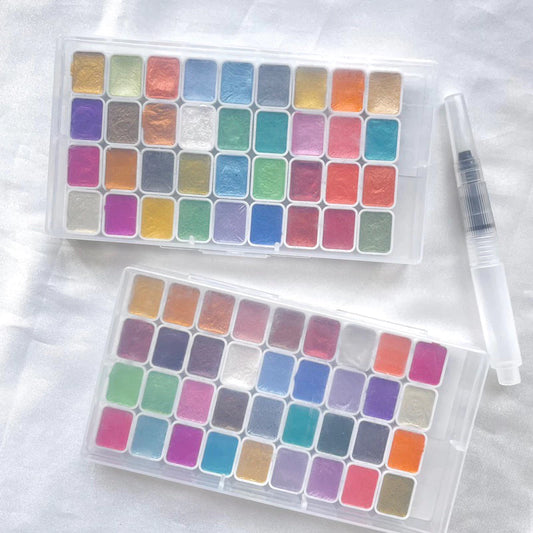 Pearlescent Watercolour Pan Set 1ml 36pcs