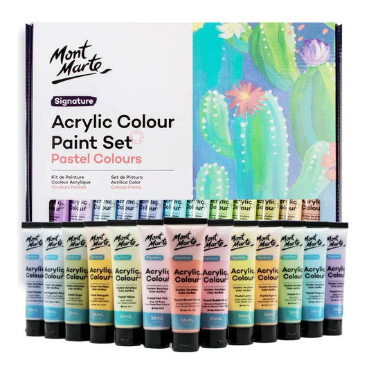 Mont Marte Pastel Acrylic Color Paint Set 36ml 24pcs