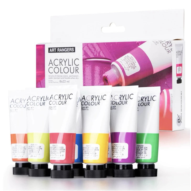 Art Ranger Studio Acrylic Paint Neon Set 22ml 8pcs