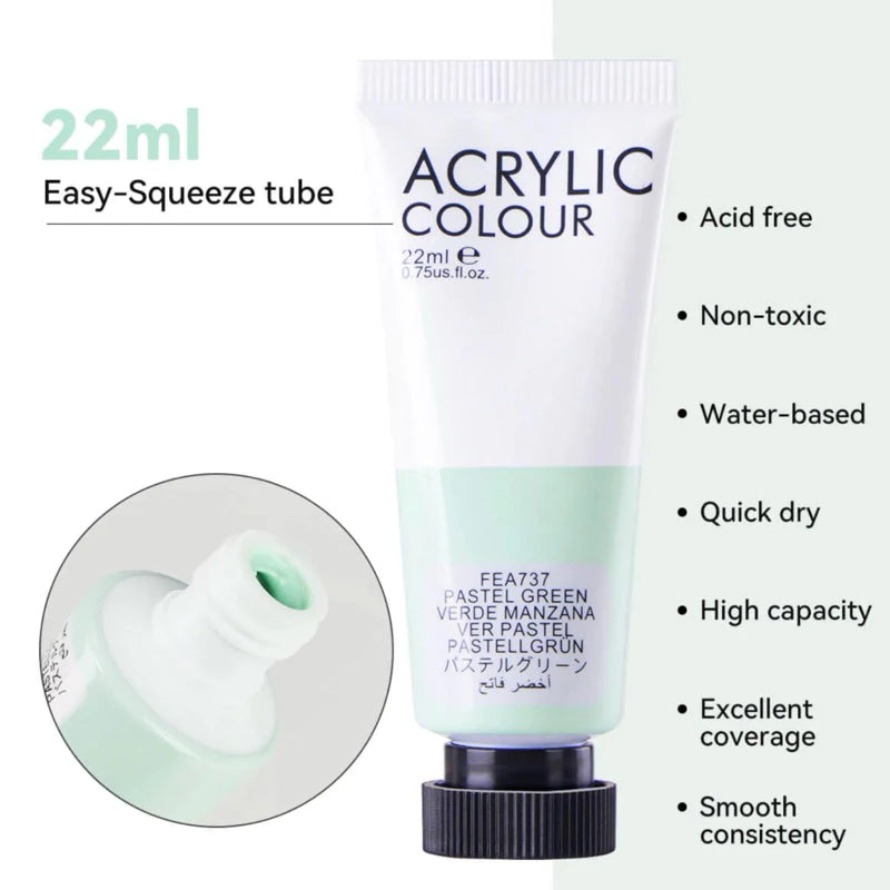 Art Ranger Studio Acrylic Paint Pastel Set 22ml 8pcs