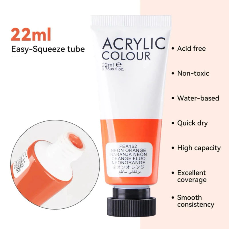 Art Ranger Studio Acrylic Paint Neon Set 22ml 8pcs