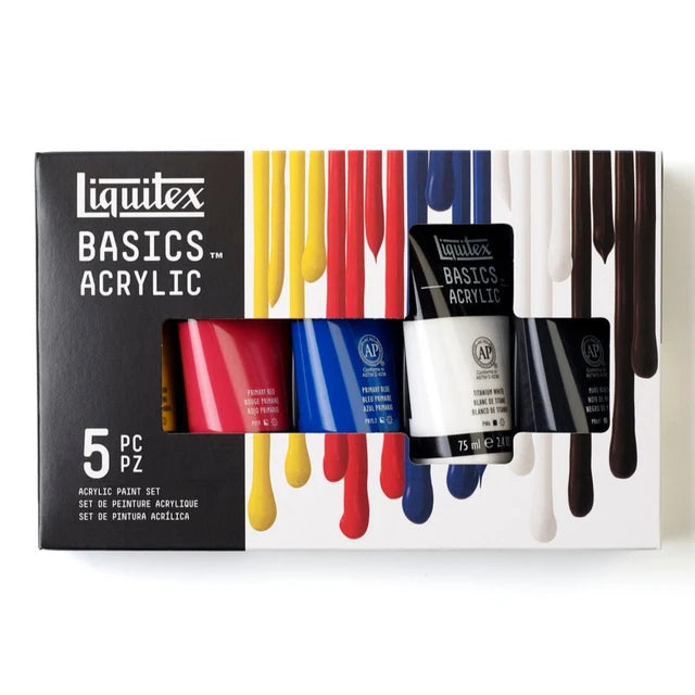 Liquitex Basics Acrylic Paint Set 75ml 5pcs