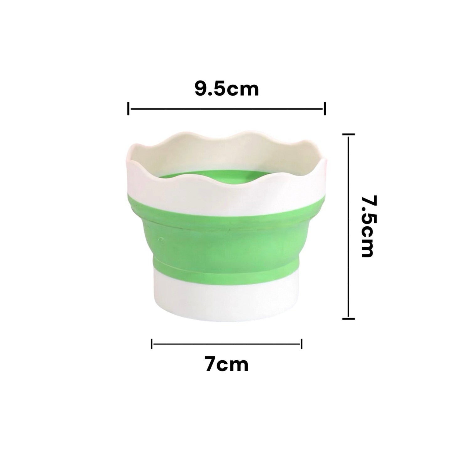 Silicon Foldable Painting Bucket + Brush Holder