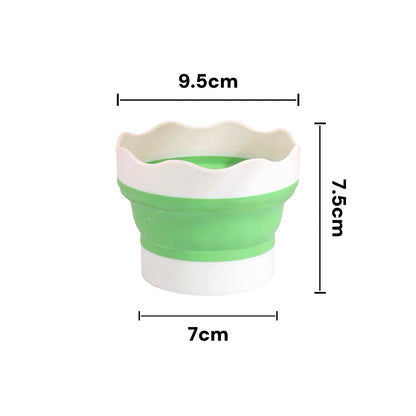 Silicon Foldable Painting Bucket + Brush Holder