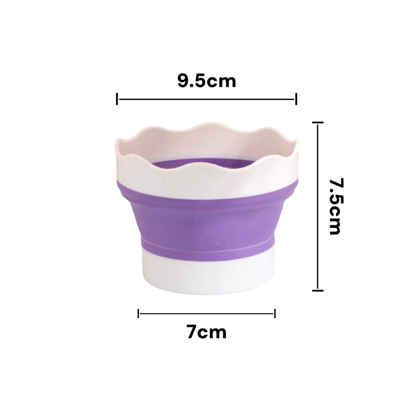Silicon Foldable Painting Bucket + Brush Holder