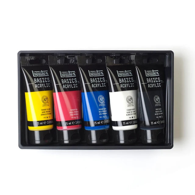 Liquitex Basics Acrylic Paint Set 75ml 5pcs