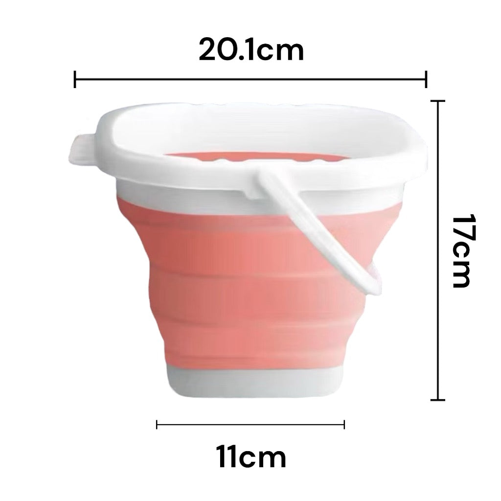 Silicon Foldable Painting Bucket + Brush Holder