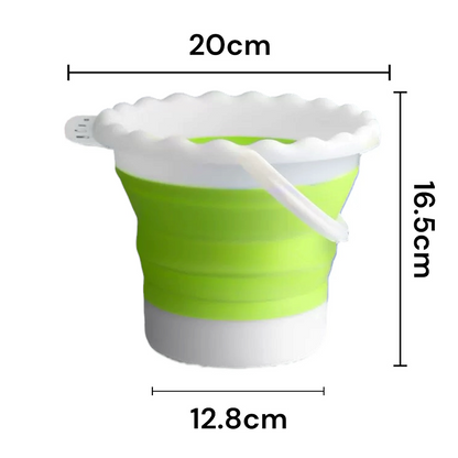 Silicon Foldable Painting Bucket + Brush Holder