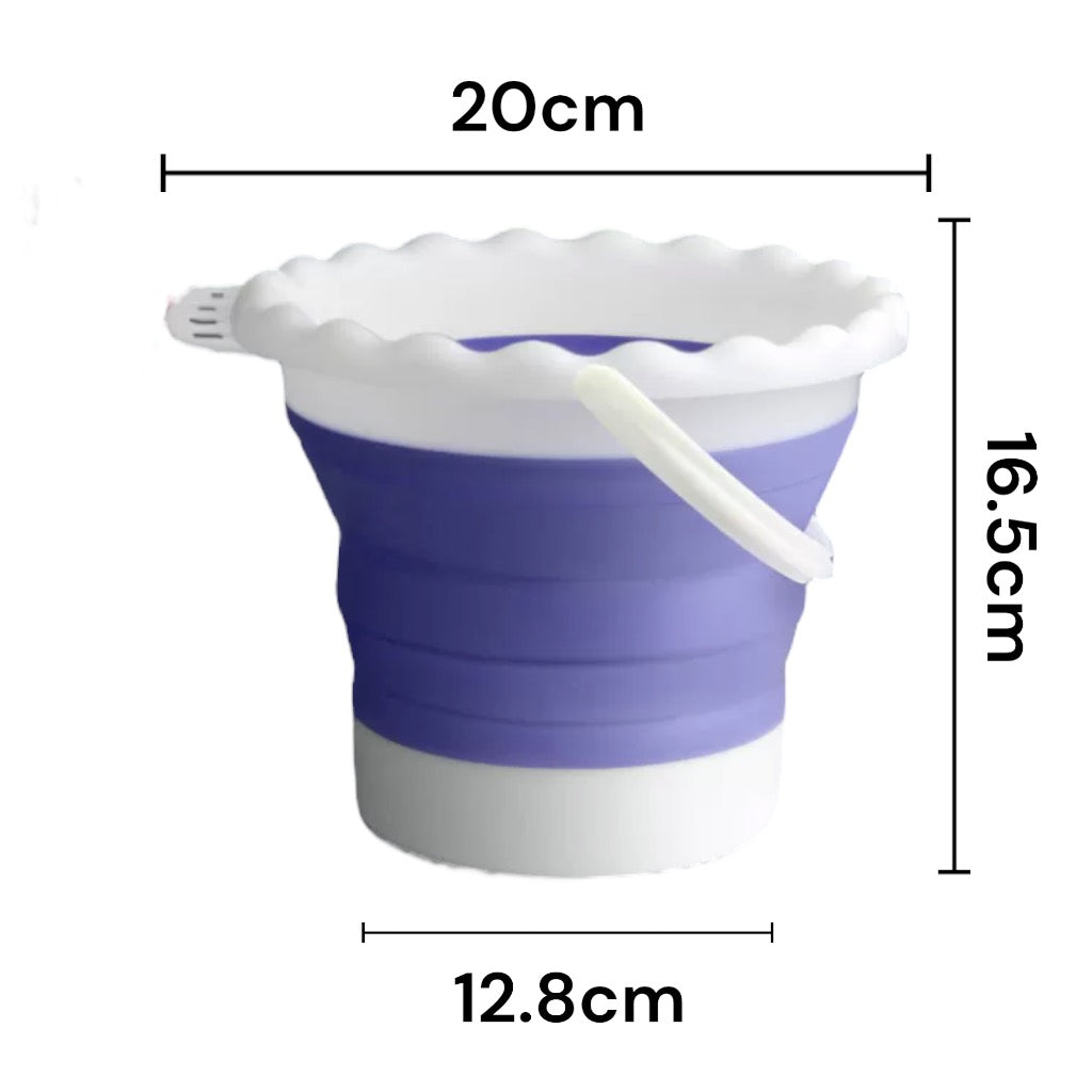 Silicon Foldable Painting Bucket + Brush Holder