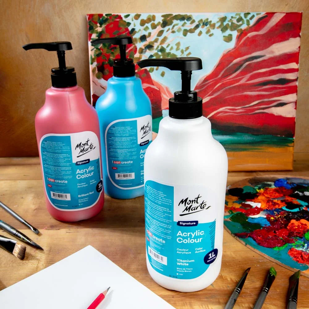 Mont Marte Titanium White Acrylic Paint