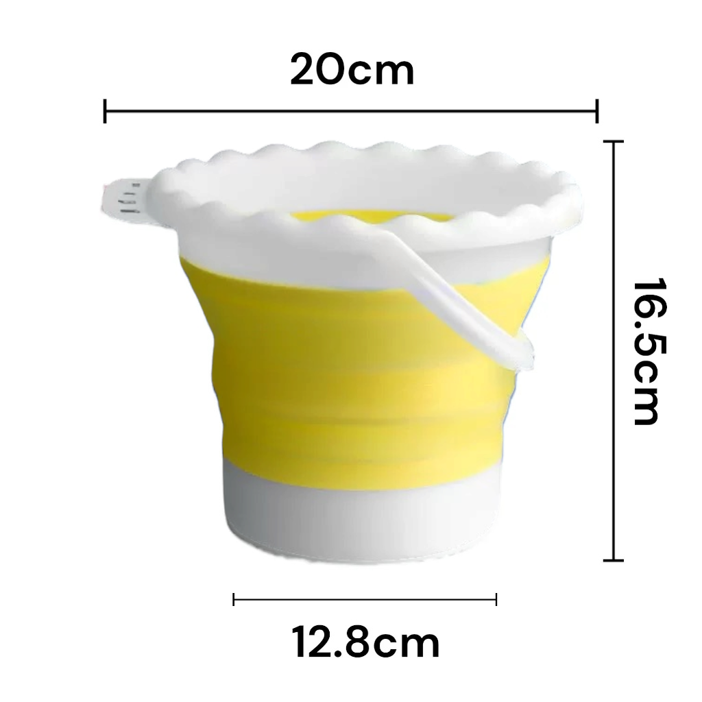 Silicon Foldable Painting Bucket + Brush Holder