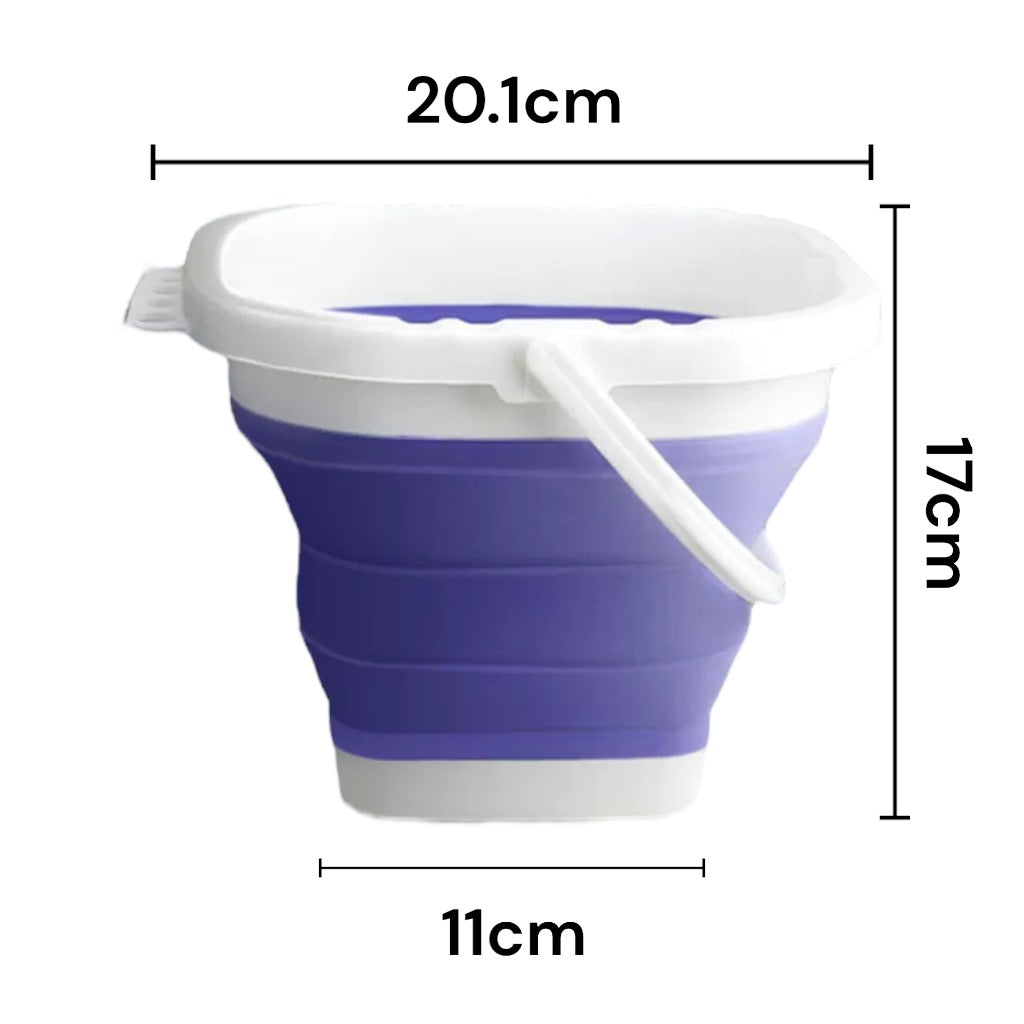 Silicon Foldable Painting Bucket + Brush Holder