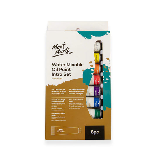 Mont Marte Water Mixable Oil Paint Set 18ml 8pcs