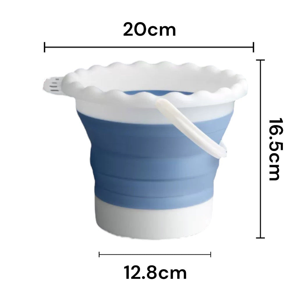 Silicon Foldable Painting Bucket + Brush Holder