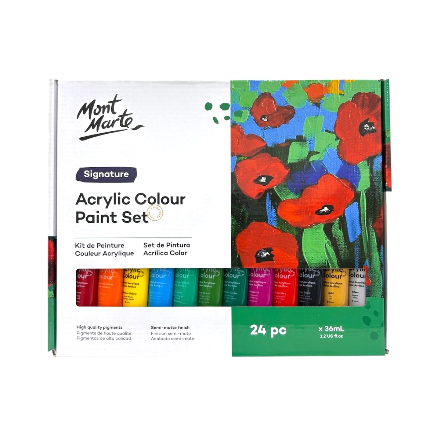 Mont Marte Acrylic Color Paint Set 36ml 24pcs