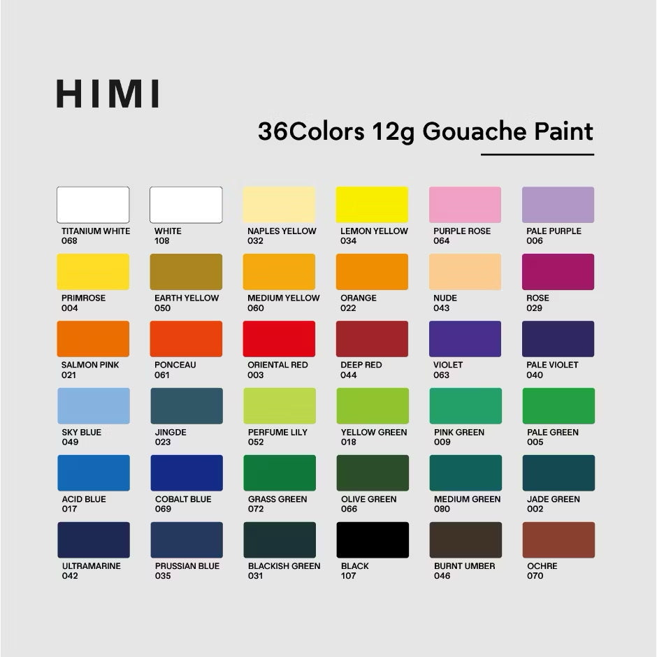 MIYA Himi Gouache Paint Set 12ml 36pcs
