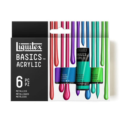 Liquitex Basics Metallics Acrylic Paint Set 22ml 6pcs