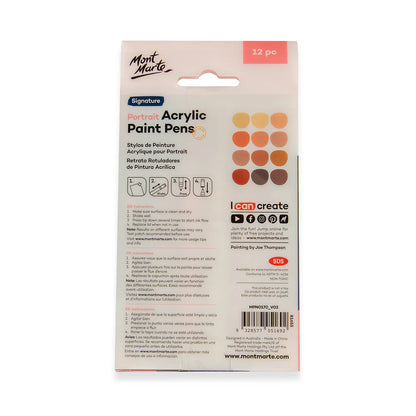 Mont Marte Portrait Acrylic Paint Pens 12pcs