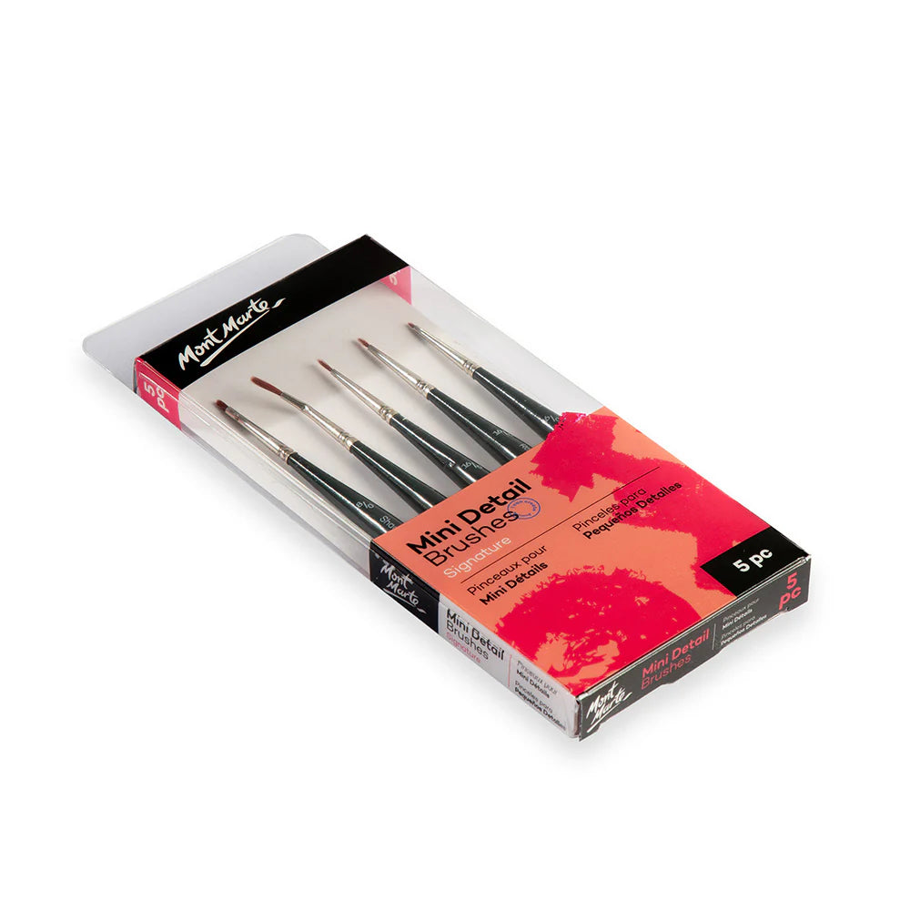 Mont Marte Mini Detail Taklon Brush Set 5pcs