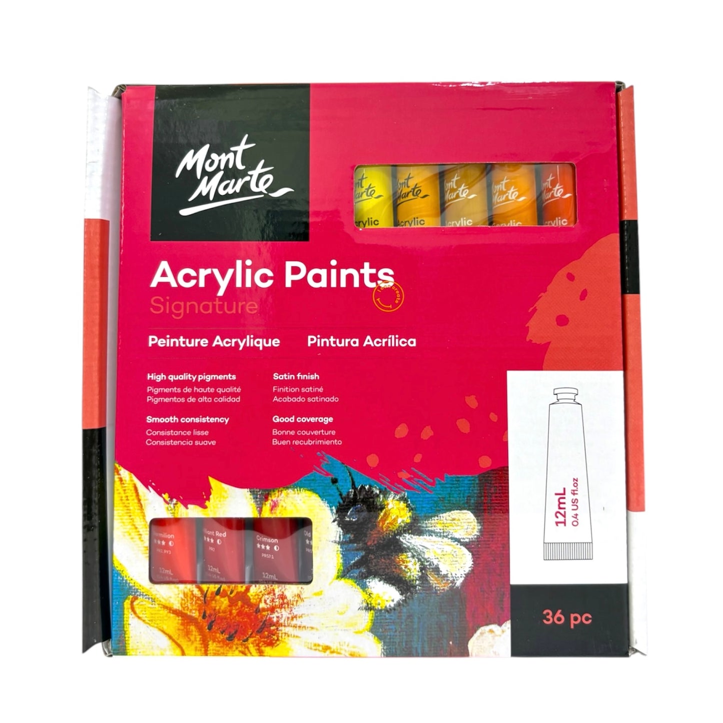 Mont Marte Acrylic Color Paint Set Signature 12ml 36pcs