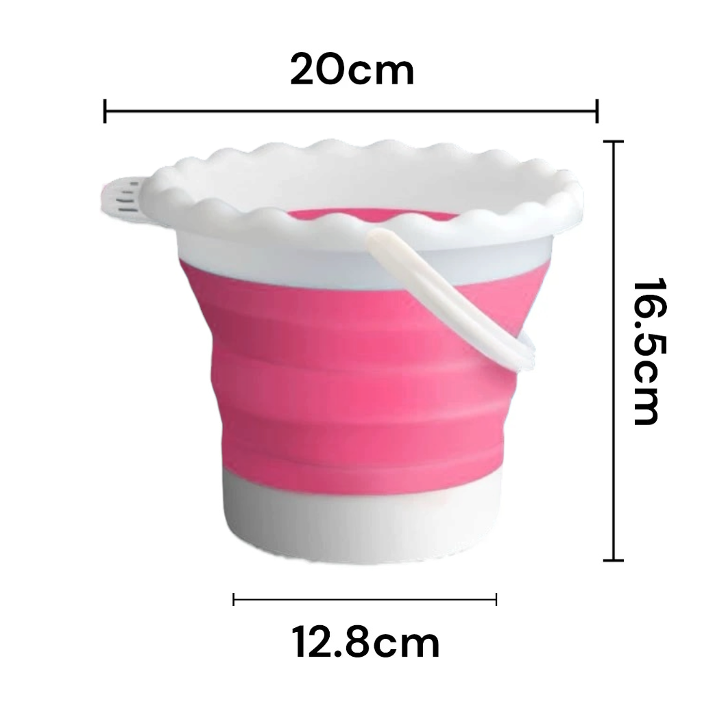 Silicon Foldable Painting Bucket + Brush Holder