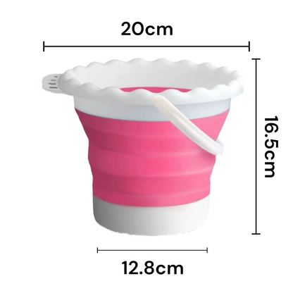Silicon Foldable Painting Bucket + Brush Holder