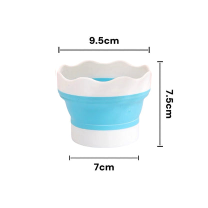 Silicon Foldable Painting Bucket + Brush Holder