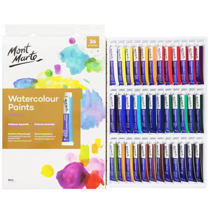 Mont Marte Watercolour Paints Premium Set 8ml 36pcs