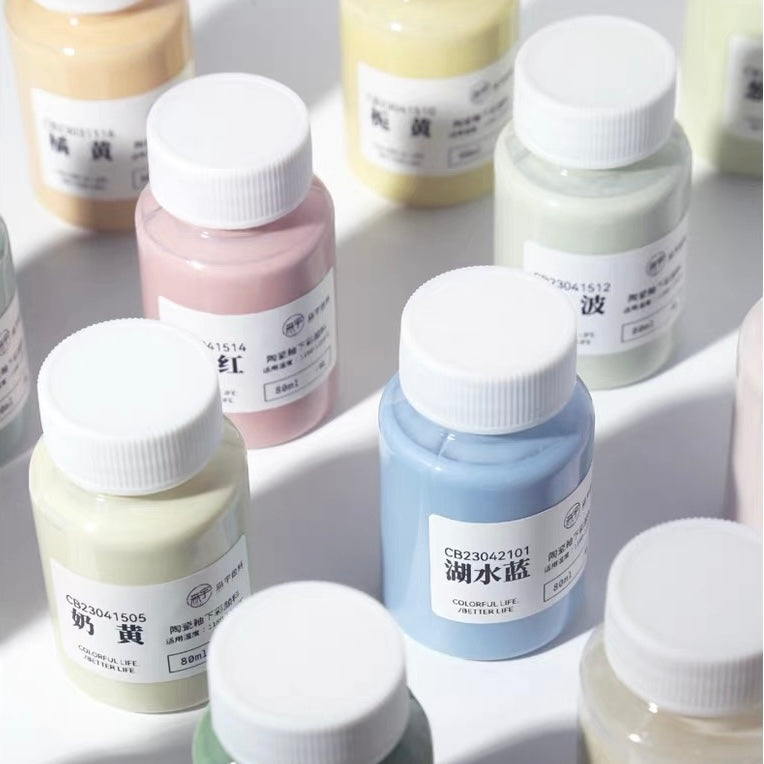 Ceramic Clay Underglaze Pottery Pastel Paint 80ml