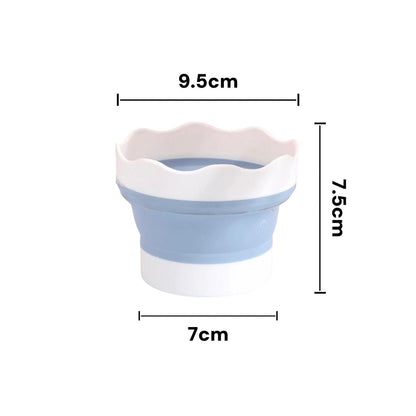 Silicon Foldable Painting Bucket + Brush Holder