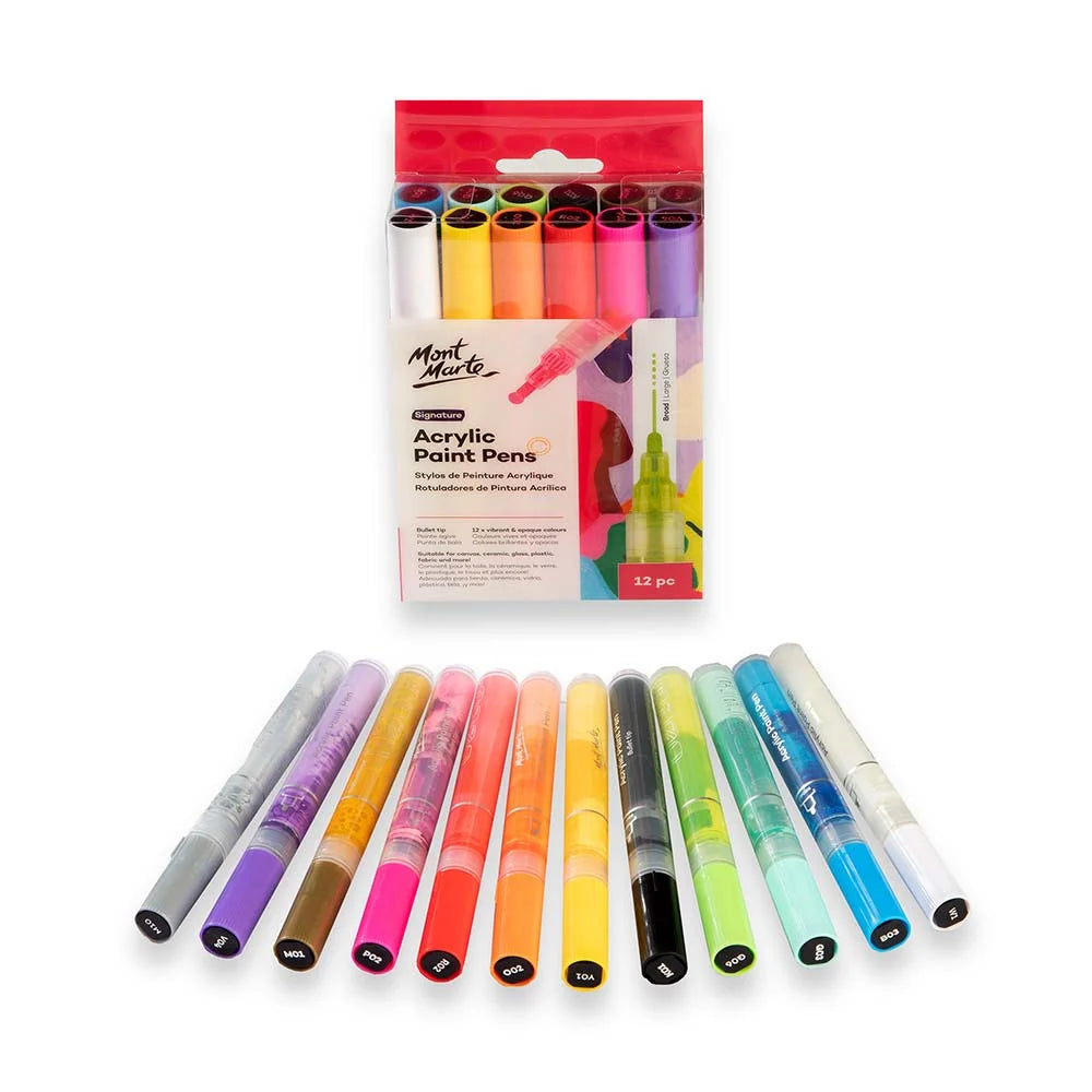 Mont Marte Signature Acrylic Paint Pens 12pcs