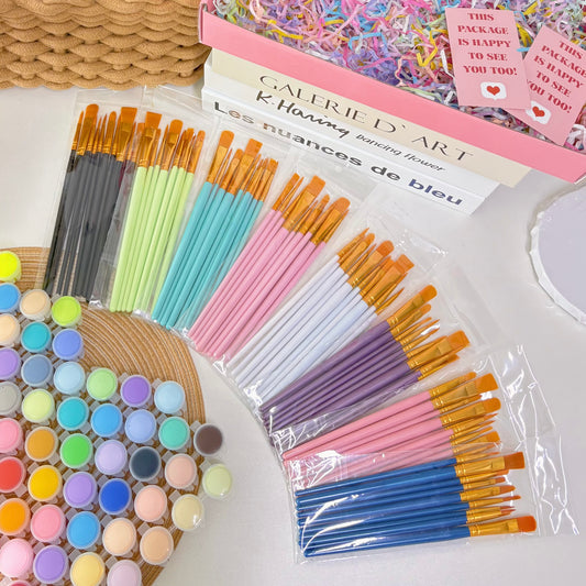 Assorted Artist Short Paint Brush Set