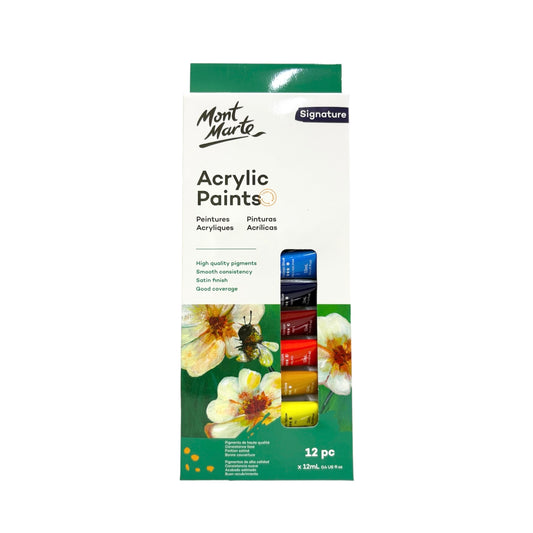 Mont Marte Acrylic Color Paint Set Signature 12ml 12pcs