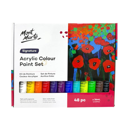 Mont Marte Acrylic Color Paint Set 36ml 48pcs
