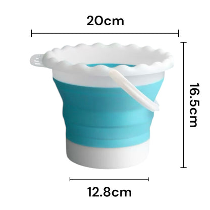 Silicon Foldable Painting Bucket + Brush Holder