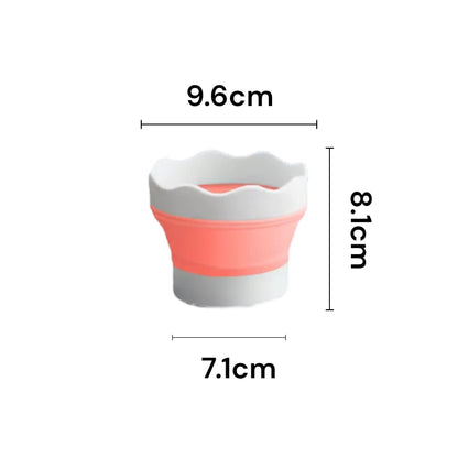 Silicon Foldable Painting Bucket + Brush Holder