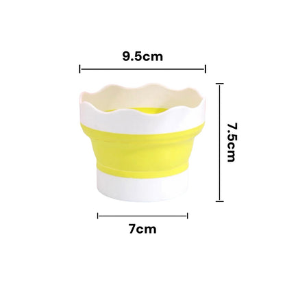 Silicon Foldable Painting Bucket + Brush Holder