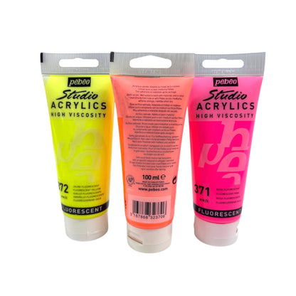 Pebeo Studio Acrylics Fluorescent Series 100ml