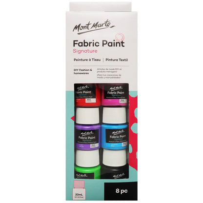 Mont Marte Signature Fabric Paint Set 20ml 8pcs