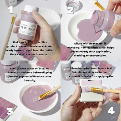 Ceramic Clay Underglaze Pottery Pastel Paint 80ml