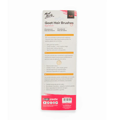 Mont Marte Goat Hair Flat Paint Brush